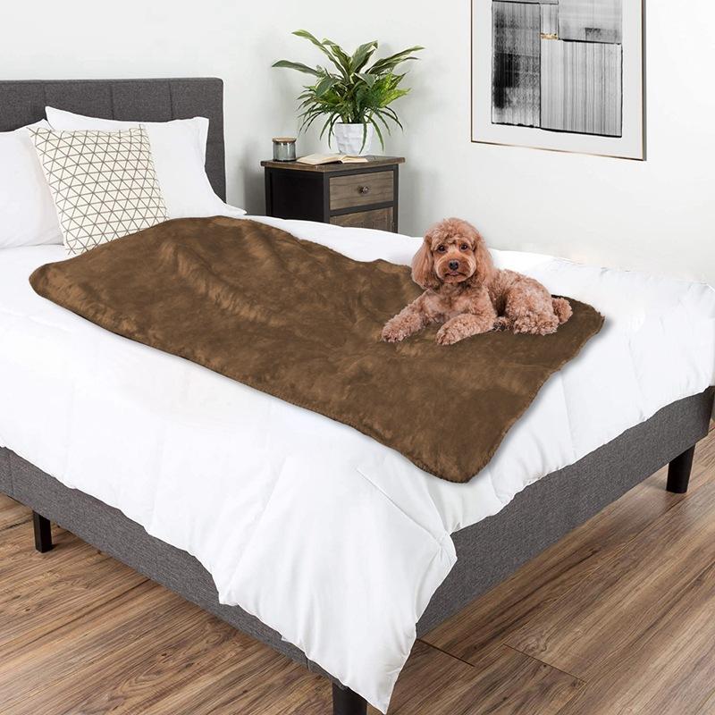 

Sherpa Pet Blanket Waterproof - All-Season Reversible Fleece Mat for Dogs & Cats, Soft Washable Pad for Crate, Bed, Sofa 75x100CM