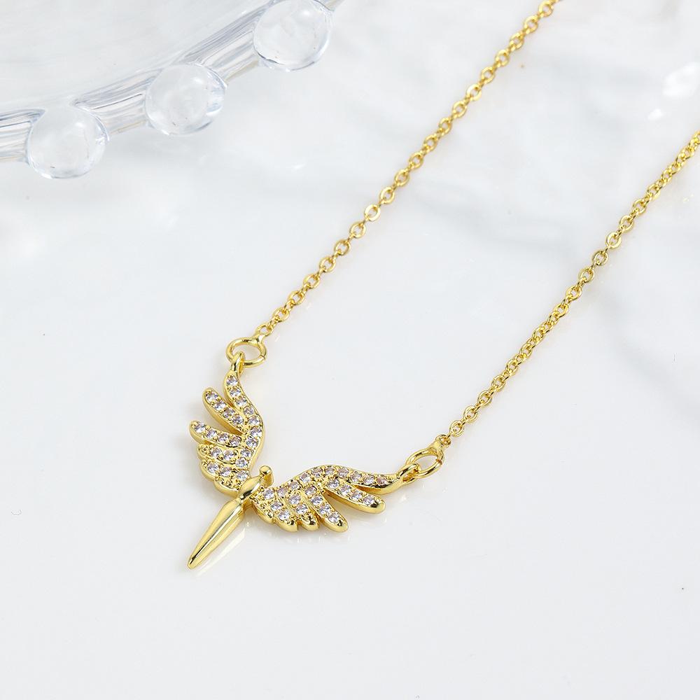 High-End Light Luxury Angel Wings Pendant Necklace for Women
