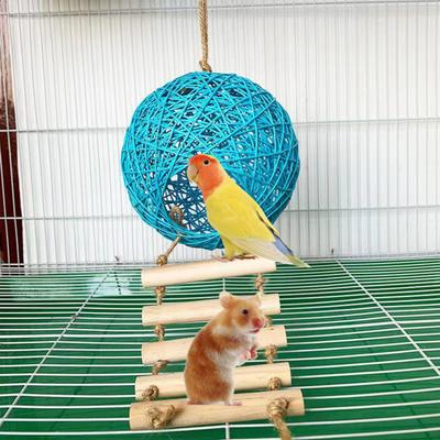 Hamster Nest Comfortable Breathable Squirrel Parrot Hamster Sleeping Bed Rattan Hammock for Pet Cage