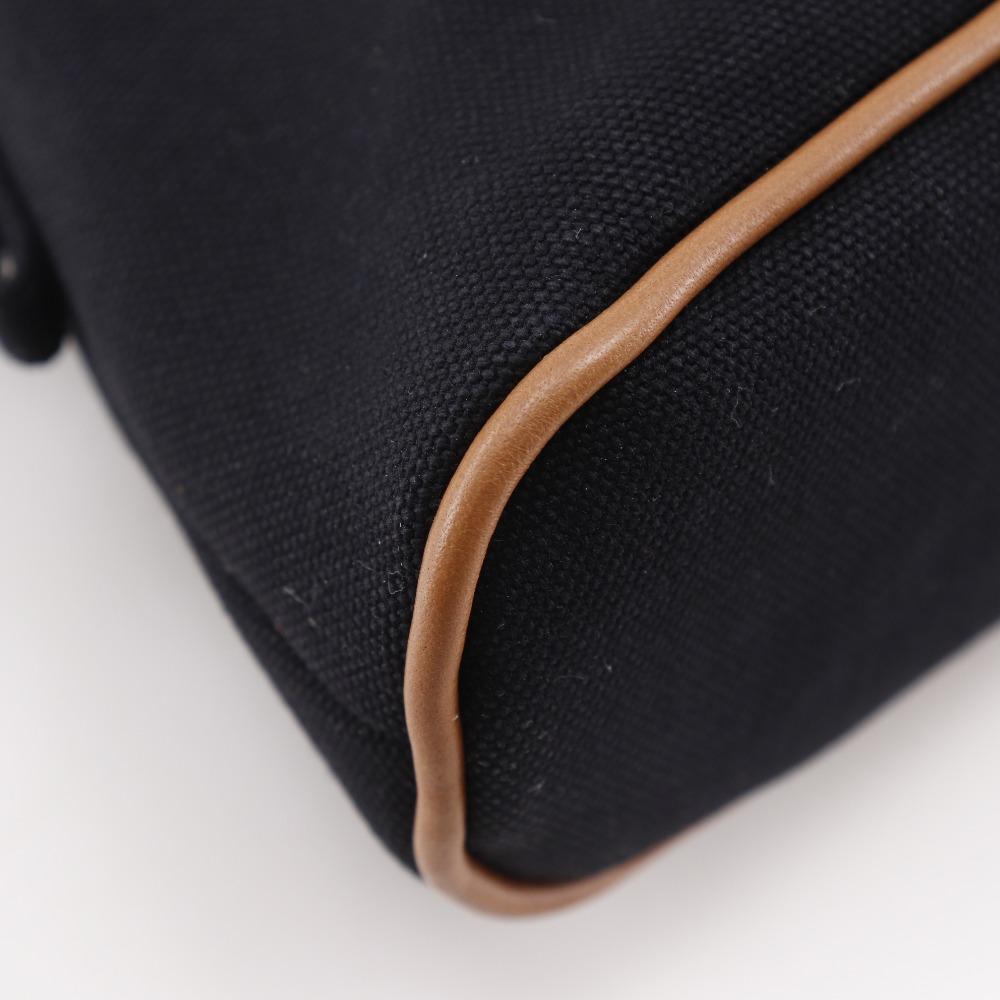 Hermes Bolide Pouch Mini Pouch Noir Cotton Women Used