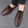 Fashion High Quality Men's Fashionable casual leather shoesShoes lace up Leather Casual Shoe outdoor Comfortable  Fashion Shoes
