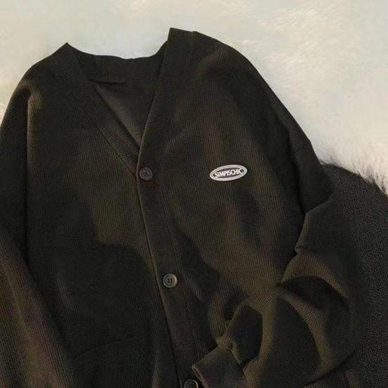 

Женский осенне-весенний кардиган, куртка с v-образным вырезом, однобортный, с длинными рукавами и пуговицами, однотонный, мягкий, теплый, простой стиль, женский свободный кардиган