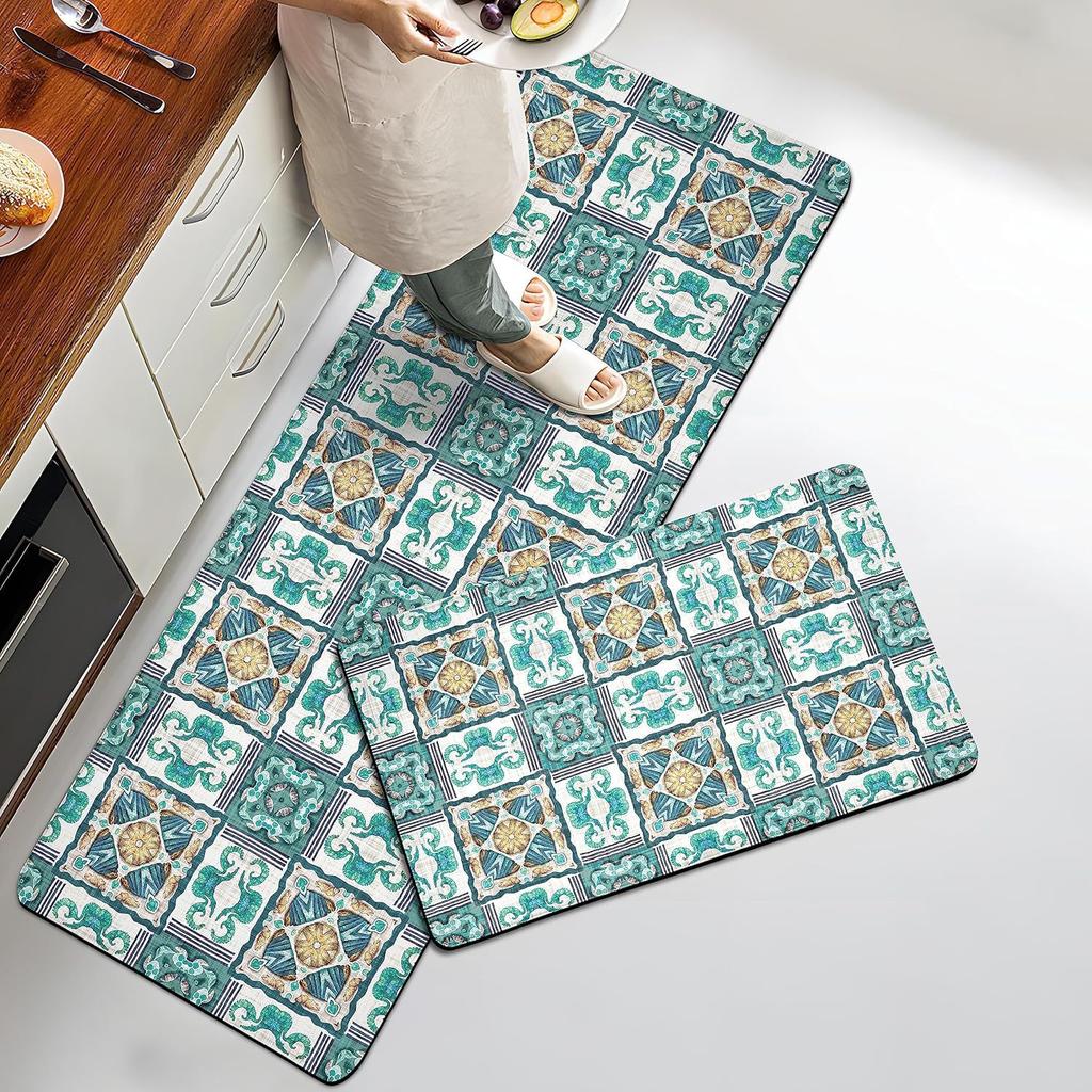 Küchenmatte Zweiteiliges Set Saugfähige Fußmatte Eingangstürmatte Badezimmertürmatte
