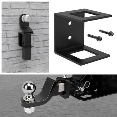 Hitch 2-Inch Tow Hook Storage Rack Heavy Duty Steel Powder-Coated Wall Mount