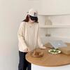 Soft waxy twist lazy knitted sweater for women's autumn and winter new casual thick loose pullover sweater top for women