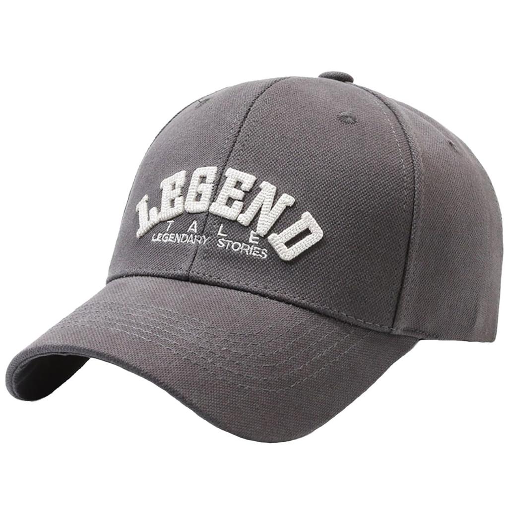 CZA390 [White Fang] Hat, Cap, Casual, Stylish, Street, Outdoor, Men's, Women's, (Gray)