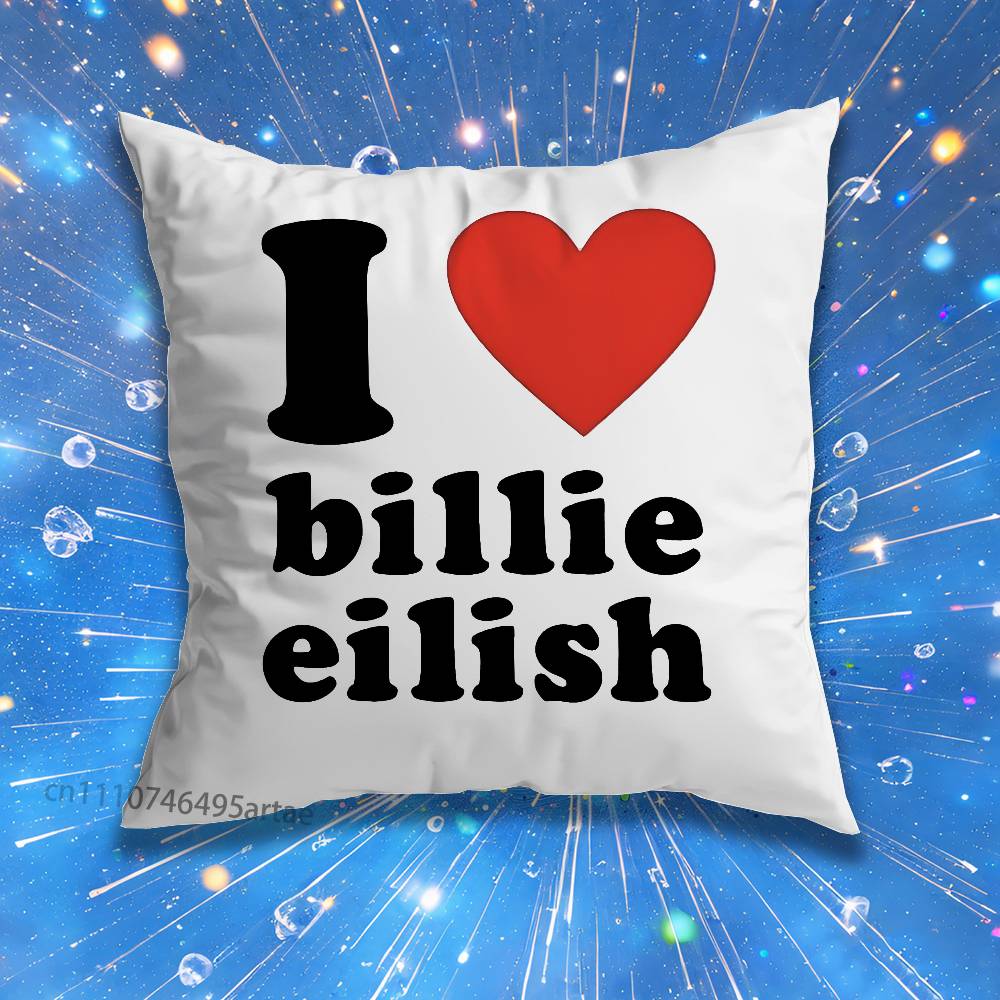 HIT ME HARD AND SOFT Billie Eilish Pillow for Sofa Seat Chair DecorativeModern Home Decor Print Throw Cushion