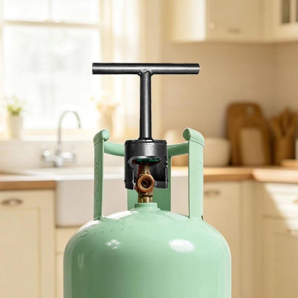 Steel Material Gas Valve Wrench Labor-Saving Leverage Anti-Rust Gas Tank Removal Tool Anti-Wear Compact Portable Can Opener