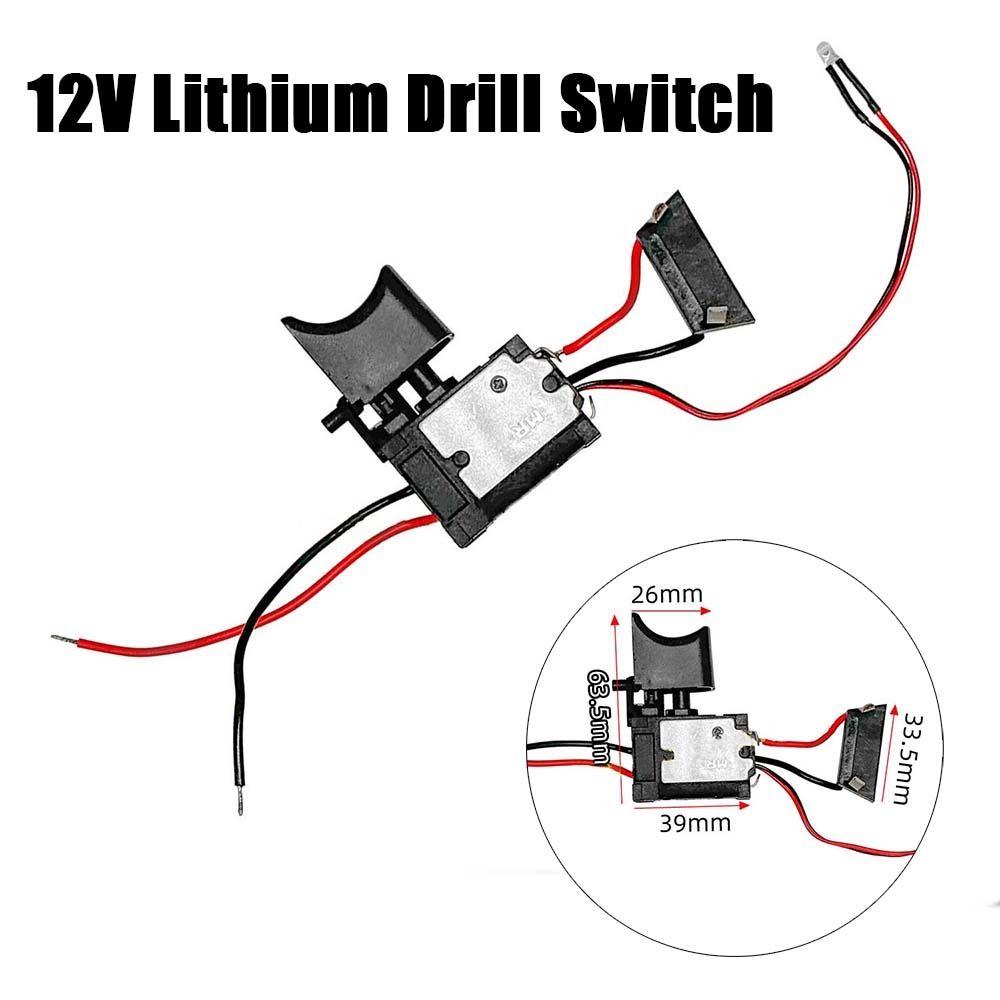 

New Black Off-on Switch Regulator Professional Speed Control Switchs Large Current With Lamp Trigger Button Electric Wrench