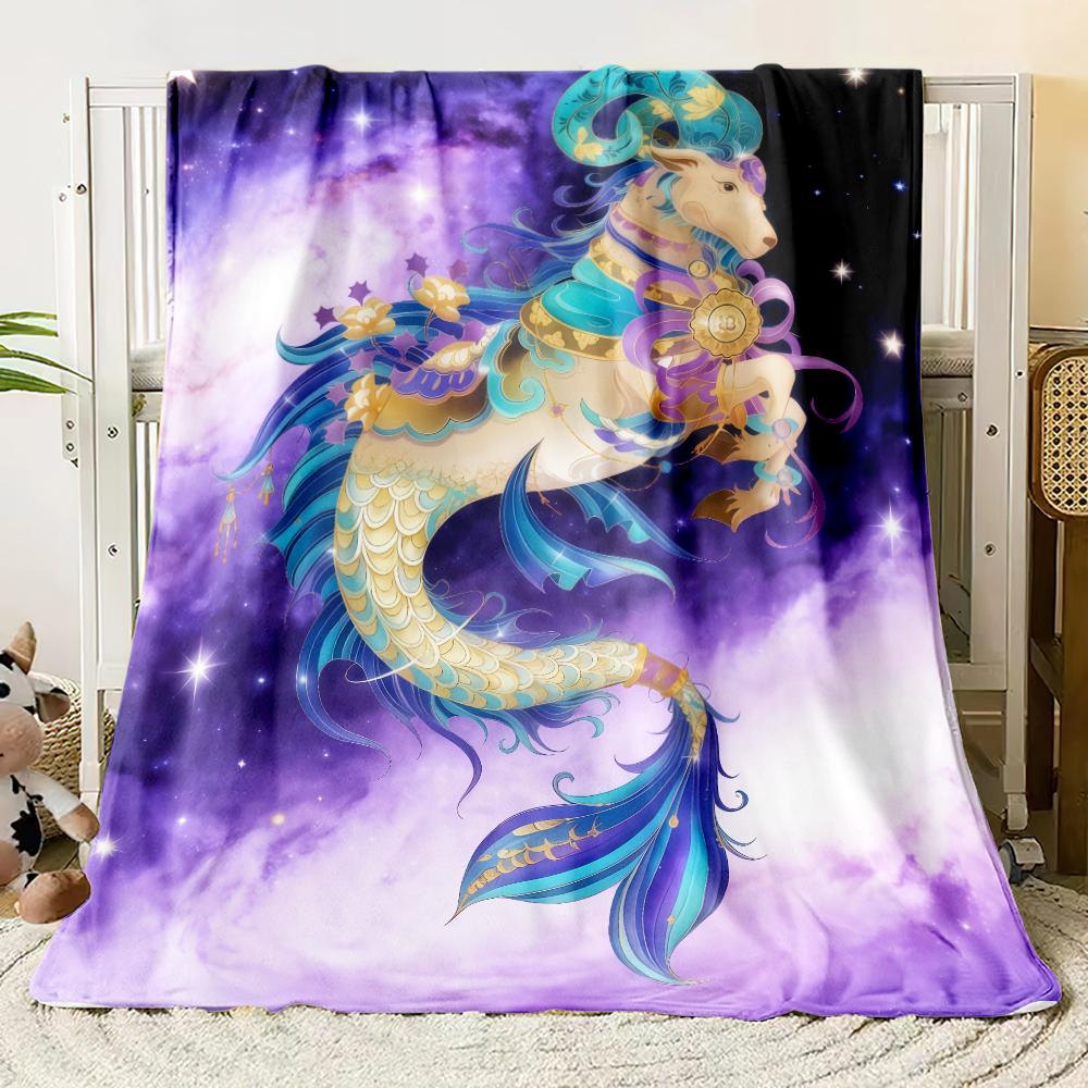 The Twelve Zodiac Signs Thin Blanket Bedrooms,living Rooms,sofas,offices,napping,camping,outings,girls' Gifts Custom Blanket