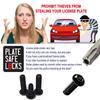 Aootf Anti Theft License Plate Screws- Black Bolts For Locking Car Tag, Frame And Cover, Mounting Hardware Kit For Front/Rear, M6 Stainless Steel