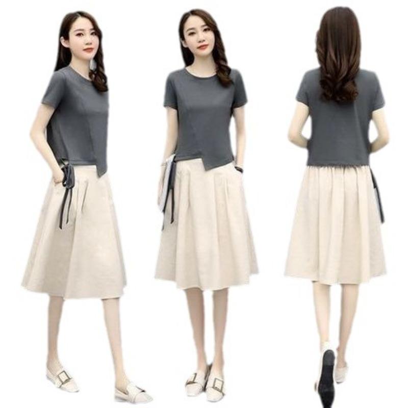 Tops/Suits Summer Women’s Fashionable Summer Loose Skirts Two-piece Girlfriend Outfits
