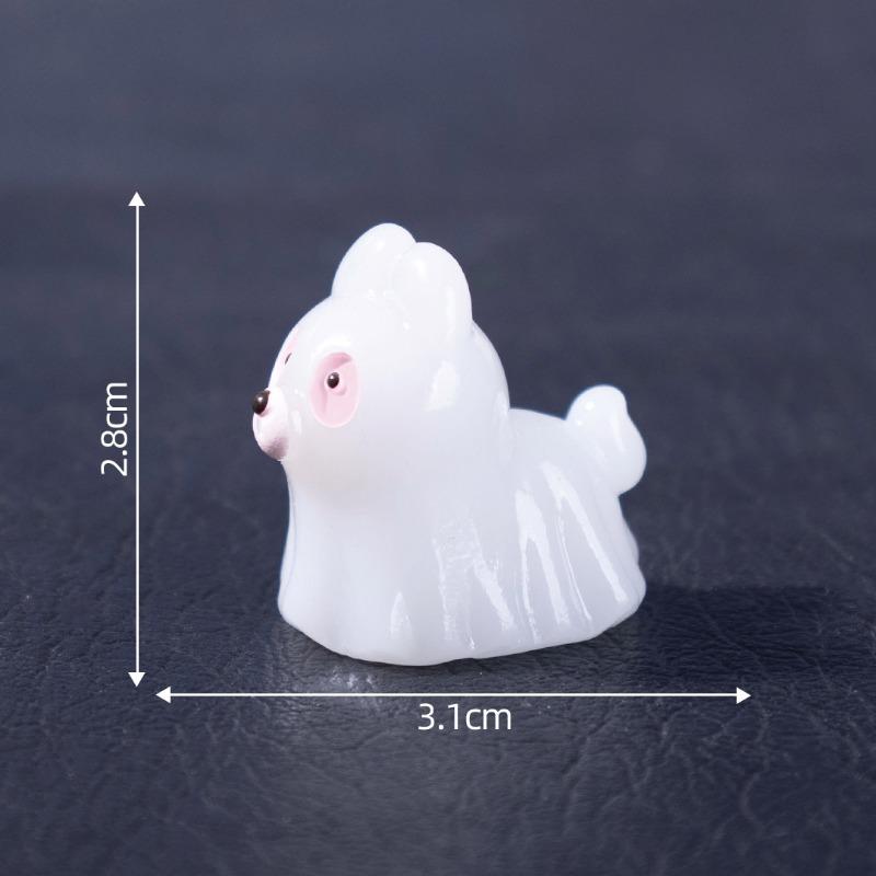 Halloween Glow-in-the-dark Puppy Ghost Figurine Cute Particle Decorative Accessories Micro-landscape Small Ornaments