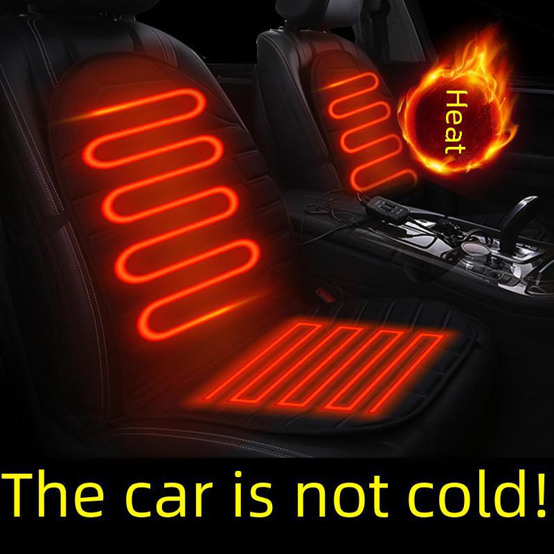 Pernă universală pentru scaun auto încălzită 12V cu spătar pentru iarnă