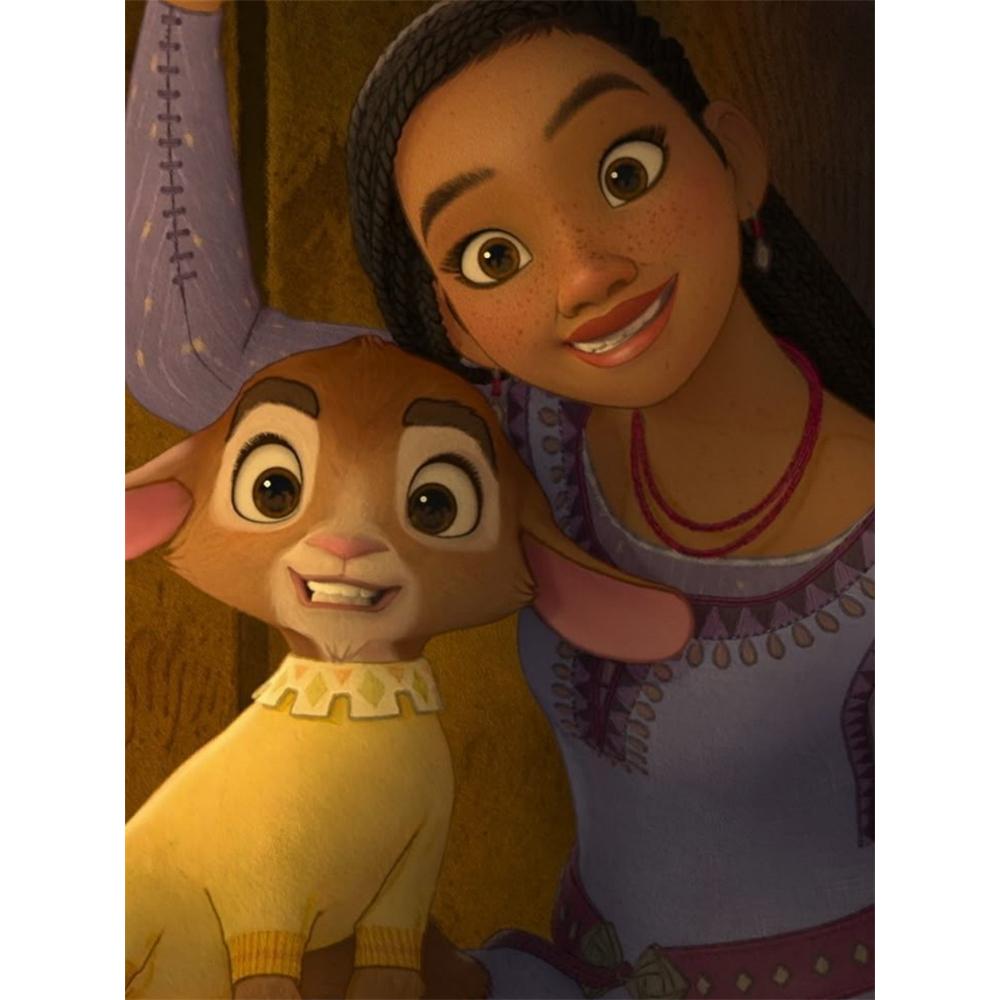 

Disney Diamond Painting 5D DIY Star Wish Asha and Her Partner Valentino Illustration Art Mosaic Embroidery Decoration Cross stitch Gift Round 20x30cm