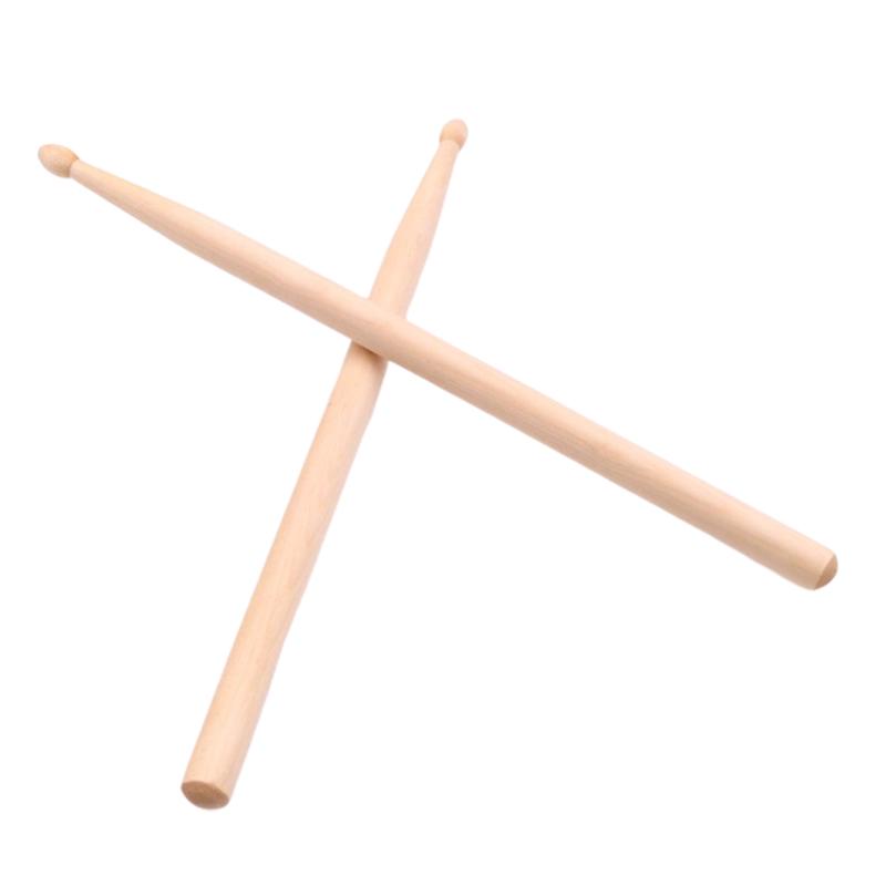 1Pair Lightweight Music Children Maple Wood Oval Tip Drum Sticks Accessories