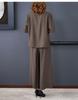 Stylish Cotton Linen Summer Outfit Set for Middle-aged Women - Short Sleeve Top 2026