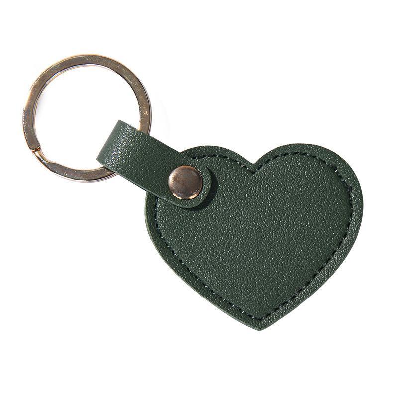 Leather Heart Key Chain Fashion Leather Heart Shape Keychain Women Car Key Holder Home Key Ring Charm Bag Car Pendant Gift