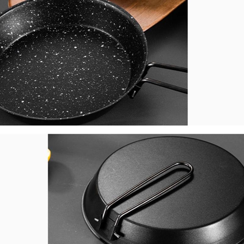 3Pcs Folding Nonstick Frying Pans Portable Outdoor Cookware Light Weight Quick Heating Skillets Cooking Accessory
