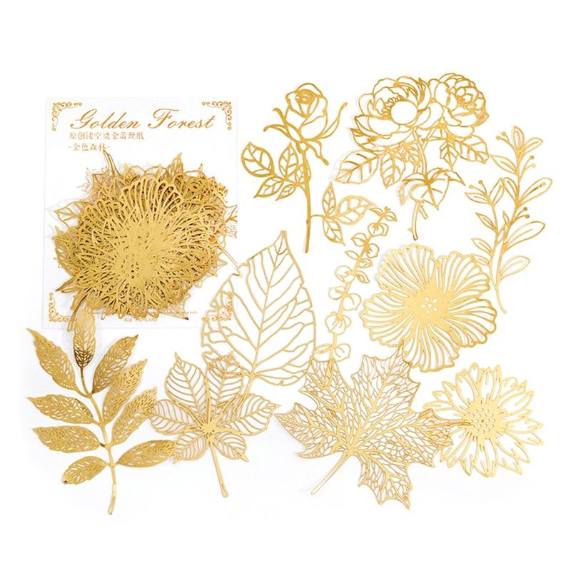 10 листов Журнал Винтажный Бронзирование Кружево Материал для Декора Бумага DIY Скрапбукинг Коллаж Дневник Альбом Декор Наклейка