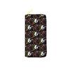 Nightmare Before Christmas PU Long Zip Wallet for Women Single Zipper Clutch Cosmetic Bag Jack Skellington Print Black 3pcs