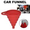 Collapsible Car Engine Funnel Silicone Liquid Funnel Washer Fluid Change Portable Auto Engine Oil Petrol Change Funnels