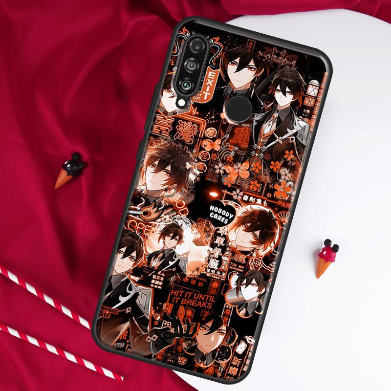 Zhongli Genshin Impact For Huawei Nova 9 SE 10 5T Y90 Y70 Y60 Y61 Y91 Y72 12i 12s 11i P60 Pro P20 P30 P40 Lite Case