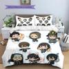 Fire Force  Pattern Bedding,Quilt Set Quilt Cover Pillowcase Home Birthday Gift (1 * duvet cover + 2 * pillowcase, without core)