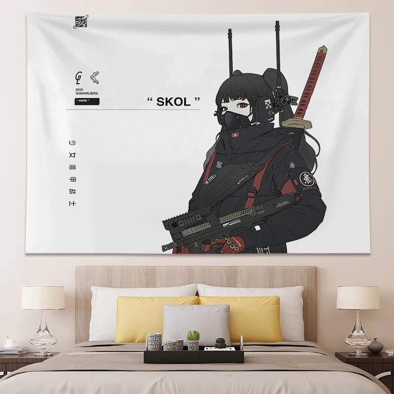Japanese Teen Room Decoration Posters and Prints Kawaii  Anime Large Tapestry Bedroom Wall Murals Customizable