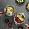 Whirlwind cooker One person one pots small hotpot Clear Soup Double Flavor Pot Single person hot pot with lid Induction cooking