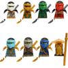 8ks/Sada Anime Ninja Figurky Morro Nadakhan Lloyd Kai Jay Zane Cole Nya Stavební Kostky Mini Akční Figurky Cihličky Hračky Dárek