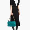 Prada Nappa Leather Soft Padded Quilted Patchwork Pattern Metal Chain Shoulder Crossbody Bag Women Bags Peacock-Blue 1BD306-2DYI-F0363-V-VAM
