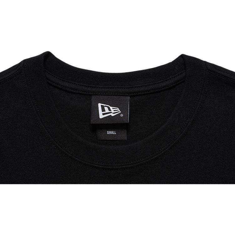 New Era SS22 Color Block Letter Logo Print Loose Casual Crew Neck T-Shirt Unisex Tops Black 13334761