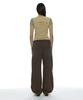 PARTIMENTO WOMEN Cut-Out Scoop Neck Short Sleeve Tee_Lemon