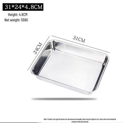 304 Stainless Steel Rectangular Serving Tray