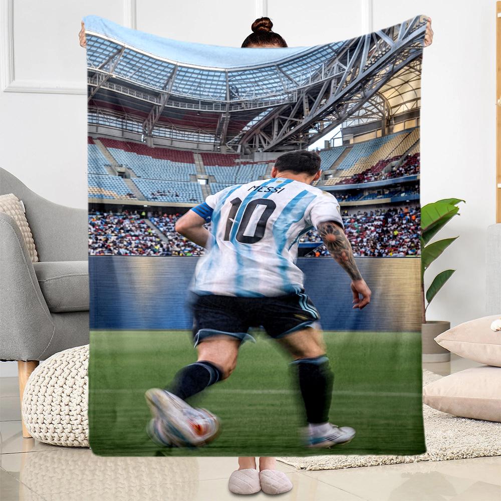 Messi 252 Blanket Durable Comfort Great for Office Chair Sofa for All Occasions Digital Print Best Holiday Gift for Friends Family