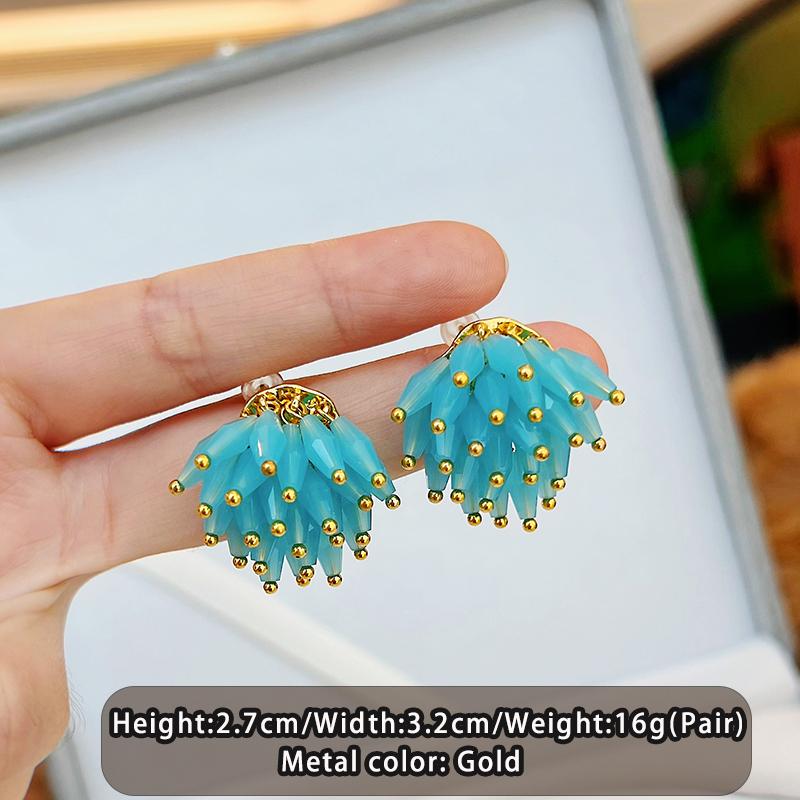 

2026 New Design Artificial Crystal Tassel Earrings For Women s Trendy Jewelry Christmas Unusual Luxury Ear Accessories