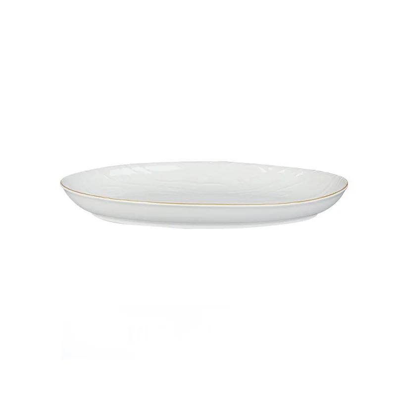 SHUNXIANG Ceramic Bowls Plates White Nordic Relief Dinnerware Dishes Rice Bowl Vegetable Plate Salad Soup Tray Kitchen Tableware