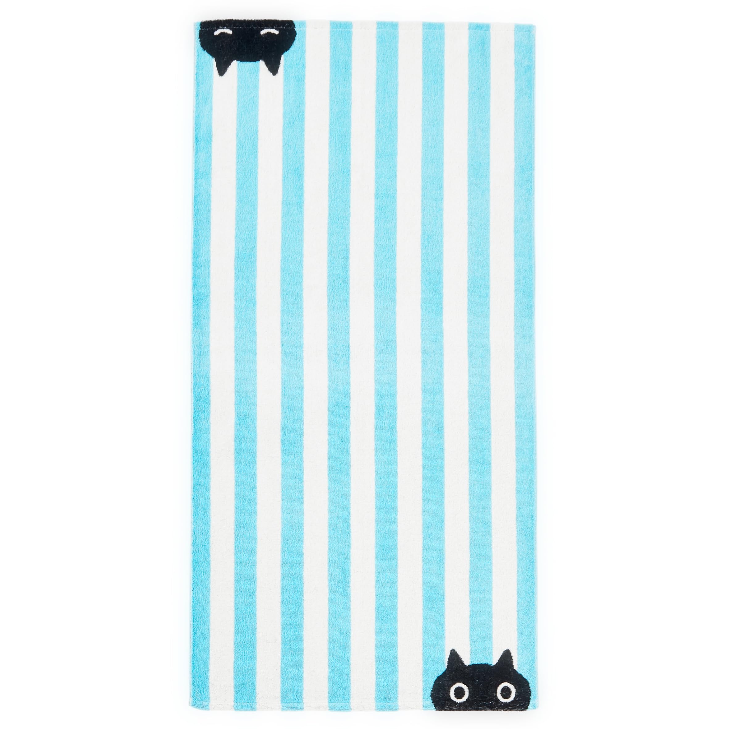 Nishikawa Atsuko Matano Bath Made with Untwisted Yarn for a Soft and Fluffy Made in MEME Stripe Towel, 60x120cm, Washable, 100% Cotton, Feel, Japan, синий