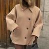 European and American Autumn and Winter Women's Retro Coat Lapel Loose Fur Coat