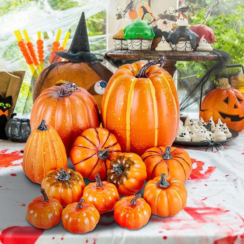 Autumn Harvest Pumpkin Harvest Fall Artificial Pumpkin Decor Festive Atmosphere Harvest Pumpkins For Dining Table Living Room