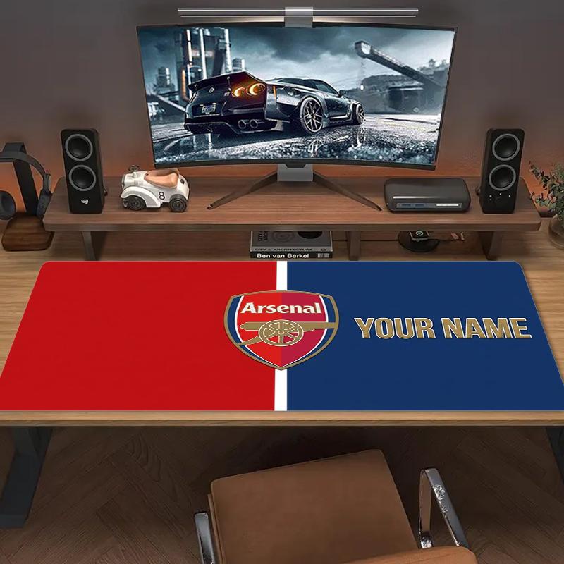Custom Name Arsenal Mouse Pad Large Gaming Table Cushion Nonslip Laptop Tablet Big Mousepad Xxl Mat Mini Pc Playmat With Lock Edge