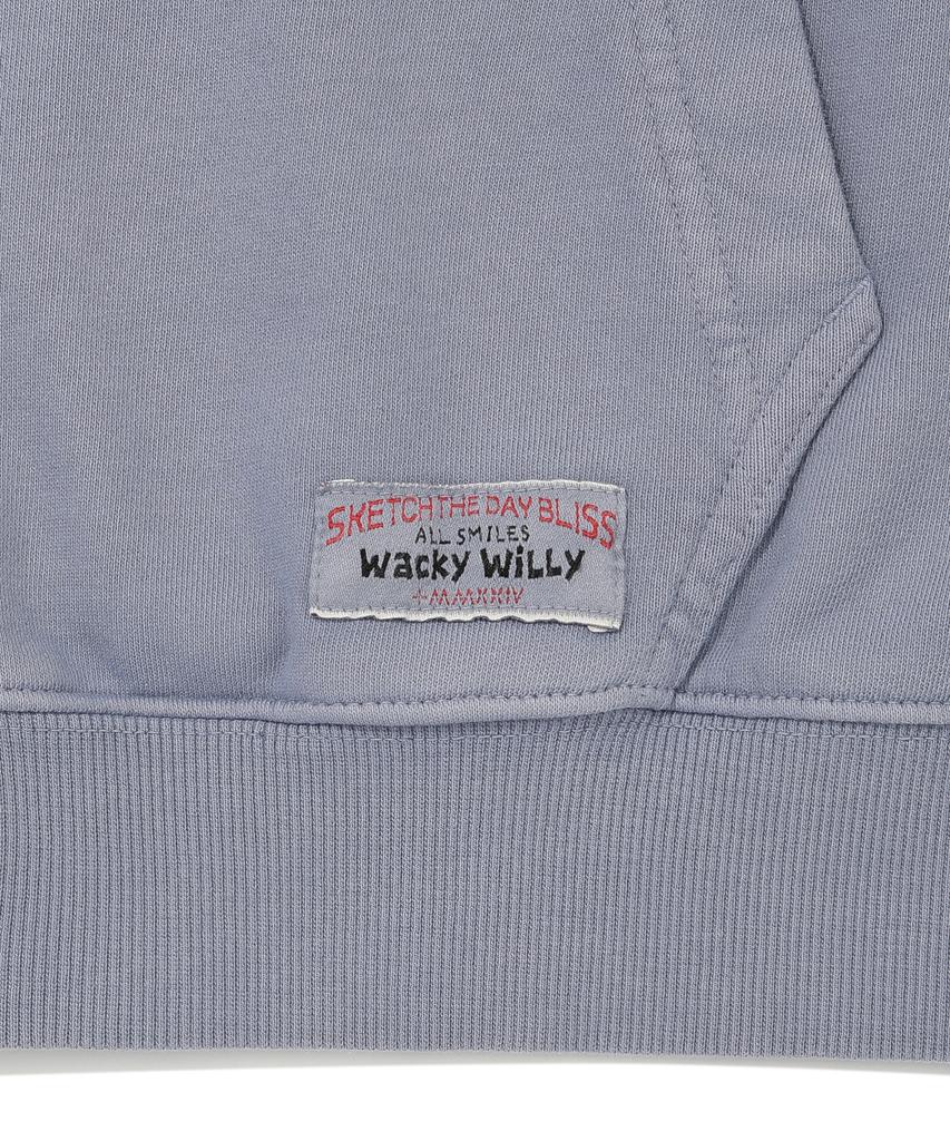 Wacky Willy Kiki Triple Dyed Zip-Up Hoodie Blue