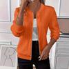 Veste Manteau Femme Couleur Unie Manches Longues Fermeture Éclair
