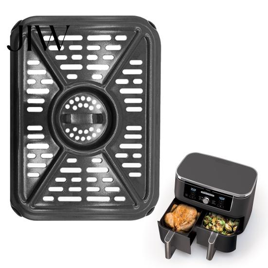 Ersatzschale für Dual-Korb Heißluftfritteuse Grillpfanne, Antihaftbeschichtete Langlebige Aluminium-Fettauffangschale, mit Gummi-Zubehörpad, Hitzekreislauf Ninja Foodi