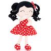 Baby Dolls PlushToy Curly Hair Doll New Design Polka Dots Toys 30cm Red