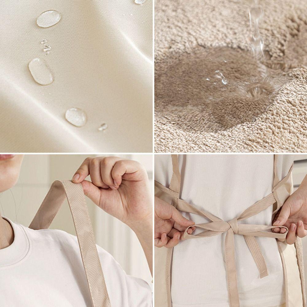 With Pockets Kitchen Apron Waterproof Chef Work Uniform Work Clothes Cooking Apron Kitchen