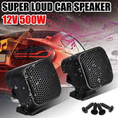 1Pair 12V 500W 105dB Rotatable Car Vehicle Audio Music Stereo Super Lound High Tweeter Speaker