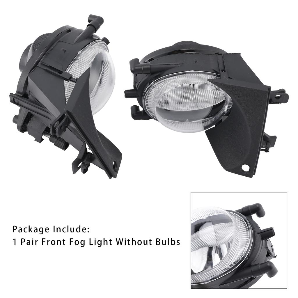 Pair Front Bumper Fog Light Without Bulbs For BMW E39 5-Series 1999-2003