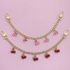 Temperament Glass Stone Red Cherry Chain Jewelry Bag Hanging Jewelry Bag Charm Bag Accessories